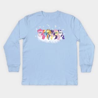 Pony Cloud Line Up Kids Long Sleeve T-Shirt